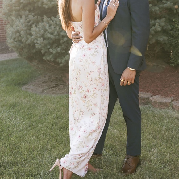 V. Chapman Corset Floral Print Gown - Picture 8 of 8